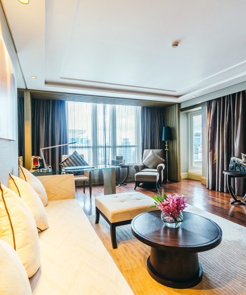 BANGKOK, THAILAND - AUGUST 12 2016: Beautiful luxury living room interior decoration in Hotel